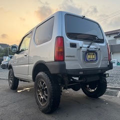 🉐【支払い総額50万円】車検令和8年3月16日　17年式 ジムニー　リフトアップ　ナビ　ETC Tチェーン PW 調子良好 整備済み　4WD 乗って帰れる！の画像