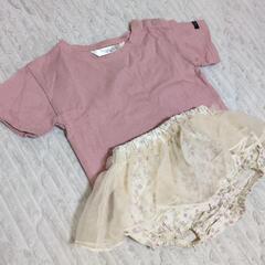 【中古】70～80cm 女の子 セットアップの画像