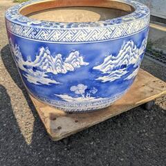 火鉢 金魚鉢 めだか鉢 アンティーク 時代物の画像