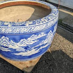 火鉢 金魚鉢 めだか鉢 アンティーク 時代物の画像