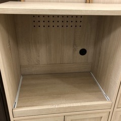 レンジ台二枚扉ベージュ【トレファク堺福田店】の画像