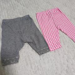 【中古】80cm 女の子 レギンス 2点セットの画像