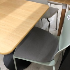 カフェテーブル3点セットナチュラル×グリーン【トレファク堺福田店】の画像