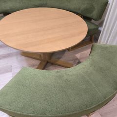 ダイニングテーブル兼ソファテーブル チェアセット