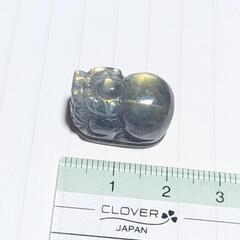 ●横19mm●ラブラドライト貔貅ちゃんビーズ●の画像