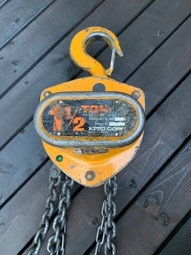 KITO キトー　手動 チェーンブロック　1 1/2 　1.5t