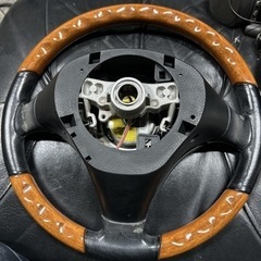  ダイハツ純正 L150Sムーヴカスタム モモステアリング ウッドコンビ OP MOMO モモ オプション ハンドル タント ミラの画像