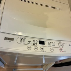 YAMADA DENKI (ヤマダ電機) 洗濯機 6.0kg ホワイト 送風 乾燥機能付き 全自動 一人暮らし YWM-T60H1の画像