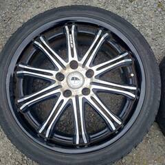 ホイール WORK シュバート タイヤ KENDA 19年製造 ジャンク 225/40R18  タイヤはサイドウォールヒビ割れあります ホイール傷、白サビあり  の画像