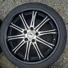 ホイール WORK シュバート タイヤ KENDA 19年製造 ジャンク 225/40R18  タイヤはサイドウォールヒビ割れあります ホイール傷、白サビあり  の画像
