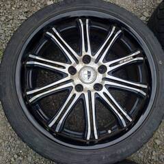ホイール WORK シュバート タイヤ KENDA 19年製造 ジャンク 225/40R18  タイヤはサイドウォールヒビ割れあります ホイール傷、白サビあり  の画像