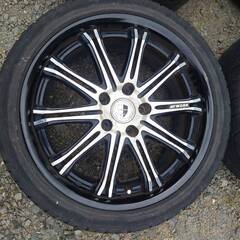 ホイール WORK シュバート タイヤ KENDA 19年製造 ジャンク 225/40R18  タイヤはサイドウォールヒビ割れあります ホイール傷、白サビあり  の画像