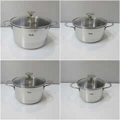 Fissler(フィスラー)  コペンハーゲンセットA  鍋・フタ類 8点 セット IH・ガス火対応  ※ソースパン16cm(フタなし)　欠品の画像