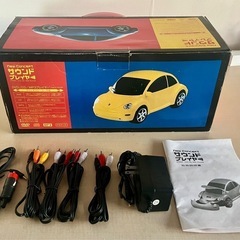 フォルクスワーゲン ニュービートル レッド CD DVD MP3 FMラジオ ポータブルオーディオプレーヤーの画像