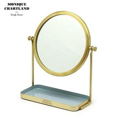 【卓上ミラー】ENAMEL MIRROR 鏡 <MONIQUE CHARTLAND>の画像