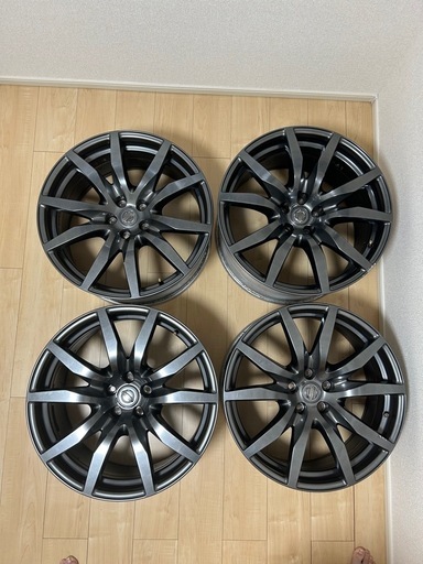 【美品】日産GT-R R35 中期 純正ホイール 20インチ フロント:9.5J+45 PCD:114.3 5H RAYS製 アルミホイール 4本
