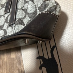 coach ハンドバック　ベージュ系xブラウン系　シグネチャー　7723の画像