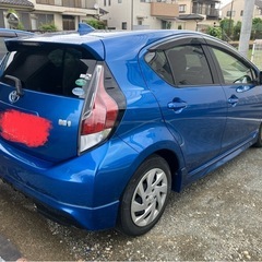 トヨタ アクア S 青フルエアロH27 車検ロングの画像