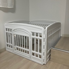 【1ヶ月使用】犬 ケージ／ペットサークルの画像