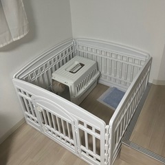 【1ヶ月使用】犬 ケージ／ペットサークルの画像