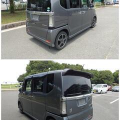 平成 27 年式／ ホンダ／ NーBOX カスタム／ G／ 中期モデル／ ディーラー下取り／ ディーラー 定期点検 整備車両／ 純正 エアロパーツ／ 純正 ナビ／テレビ／ 社外 アルミホイール／ ＥＴＣ／ ワコーズ エンジンオイルなど交換／ 車内 清掃済み／ 車検 09/07の画像