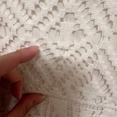 GORGE ゴージ　トップス　レディース　ホワイト　白　あみあみ　模様　おしゃれの画像
