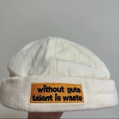 【新品未使用】アイボリー デニム 風ビーニーの画像