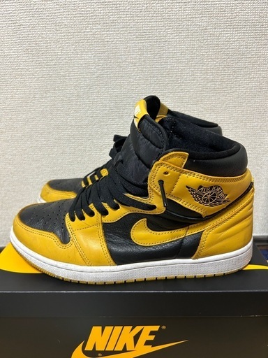 Nike Air Jordan 1 POLLEN 黒/黄 ハイカット (つね) 大分の靴