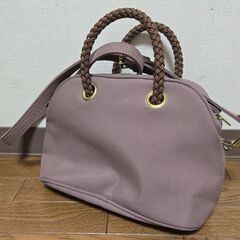 Masami Matsui ショルダーバッグ 2way モーヴ色 昭和レトロの画像