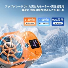 【新品未使用】作業用扇風機、腰掛けファン、暑さ対策グッズの画像