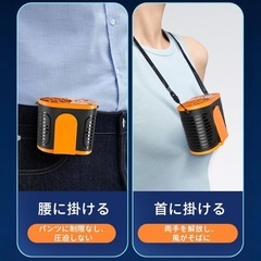 【新品未使用】作業用扇風機、腰掛けファン、暑さ対策グッズの画像