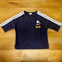 子供服五分袖ミッキー(ブラック) size110の画像
