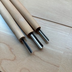 プロ用彫刻刀　藤吉郎　丸刀/三角　3/6mm・版画・能面・彫刻の画像