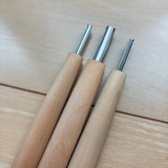 プロ用彫刻刀　藤吉郎　丸刀/三角　3/6mm・版画・能面・彫刻の画像