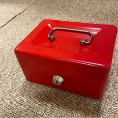 スチール製 ミニキャッシュBOX 赤