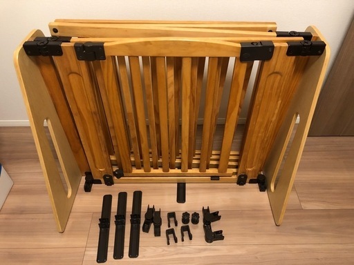 日本育児 木製パーテーション FLEX-Ⅱ400   ベビーサークル　ベビーゲート