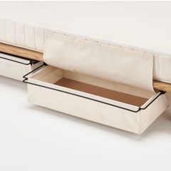 新品！4個セット用　無印良品 muji　帆布バスケット型ベッドフレーム用ベッド下収納の画像