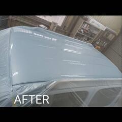 浦添市沢岻ペイントガレージ826です。ダイハツミラココアのルーフとボンネットの塗装劣化を修理させて頂きました! − 沖縄県