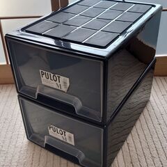 衣装ケース 黒 2点セットの画像