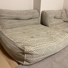 ニトリ　フロアソファ2点セットの画像