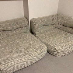 ニトリ　フロアソファ2点セットの画像