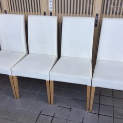 ■配達可■PROCEED 業務用 洋風チェア 4客(脚)セット ダイニングチェア 椅子 ホワイト系 丸二金属製作所　プロシードの画像