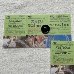 東京ドームシティアトラクションズ入園ご招待券ペアチケット　7/31迄　①の画像
