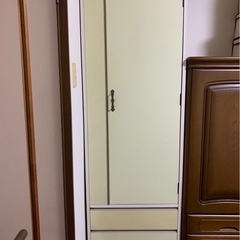 【7月限り】タンス　ロングコート収納　鏡付き　