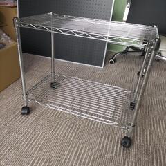 美品 スチールラック キャスター付きの画像