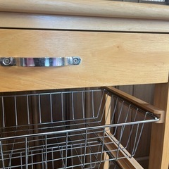 ステンレス　木製ワゴンの画像