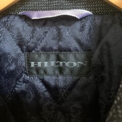 HILTON 高級ウールコート Mサイズ グレー メンズ ビジネス フォーマルの画像