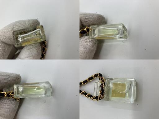 CHANEL N°19 香水チャーム ゴールド/ブラック ネックレス