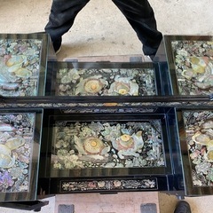 螺鈿 鏡台 豪華　骨董品 韓国 朝鮮 の画像