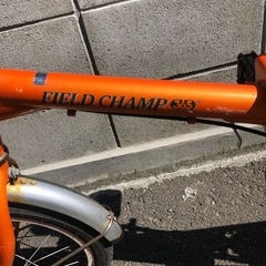 レトロ折りたたみ自転車の画像